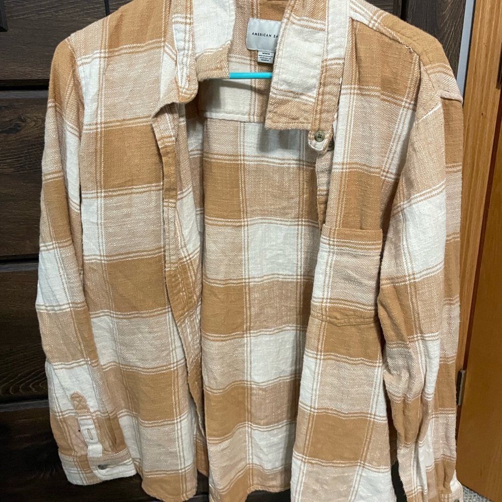 American Eagle Outfitters yellow flannel - Picture 3 of 4